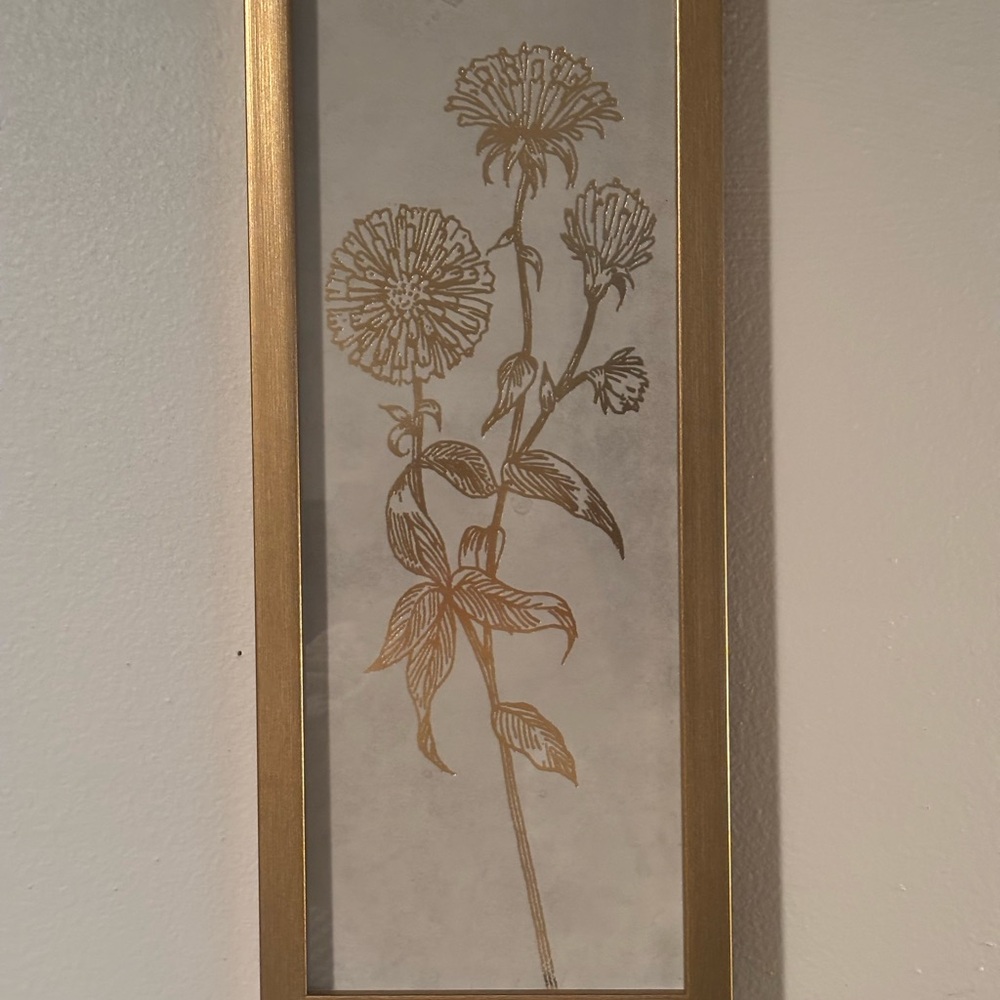Gold Botanical Wall Decor Art and Decals